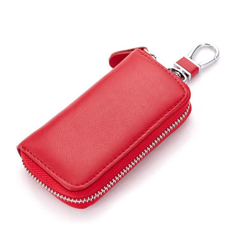 Trendy Unisex Genuine Leather Large Capacity Car Key Case