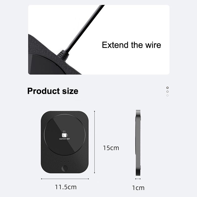Inteligentní termostatický ohřívač, USB plug-in ohřev, 3 nastavení teploty, malý ohřívač šálků vhodný pro použití na stole