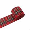 Christmas Burlap Ribbon Vintage Design Wired Plaid Easy To Shape for DIY Enthusiasts, Home