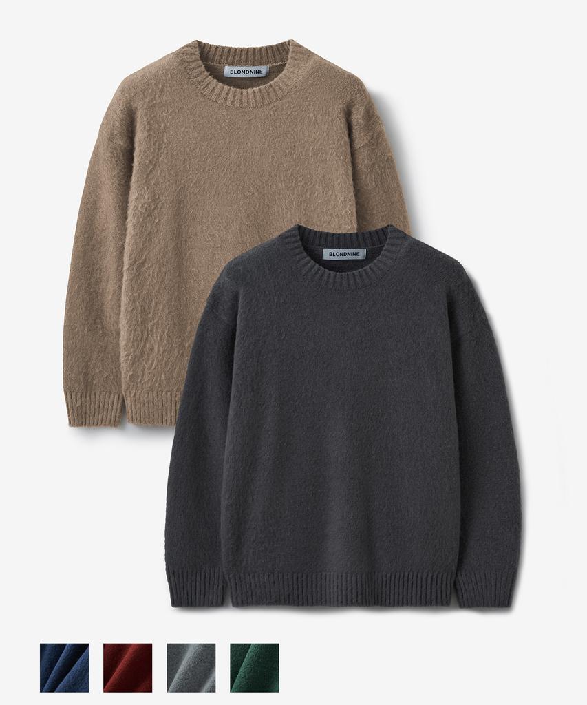 BLOND9 Soft Brushed Round Knit ( 6 Colors )