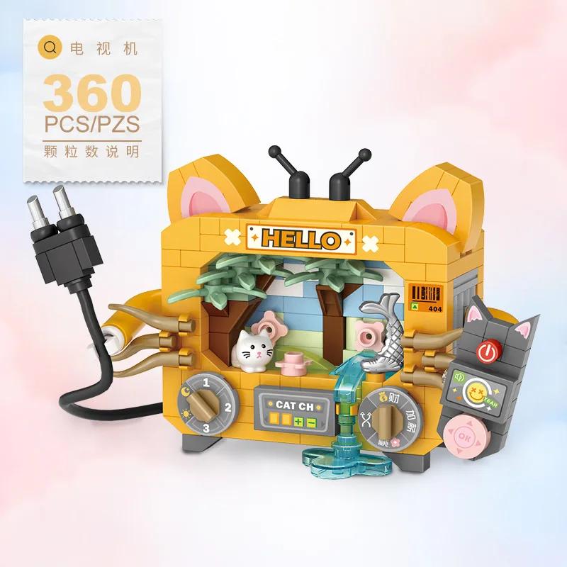 Building Blocks Panda Creative Assembly Decoration Dessert Electrical Mini Particles, Educational Boys and Girls Kids Toys