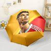 Cristiano Ronaldo Compact Travel Automatic Umbrella Compact 8-Rib Lightweight Compact Design Perfect for Outdoor Adventures Fashion Lovers
