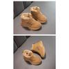 Kids Girls Winter Thickened Fleece Warm Velcro Sports Sneakers