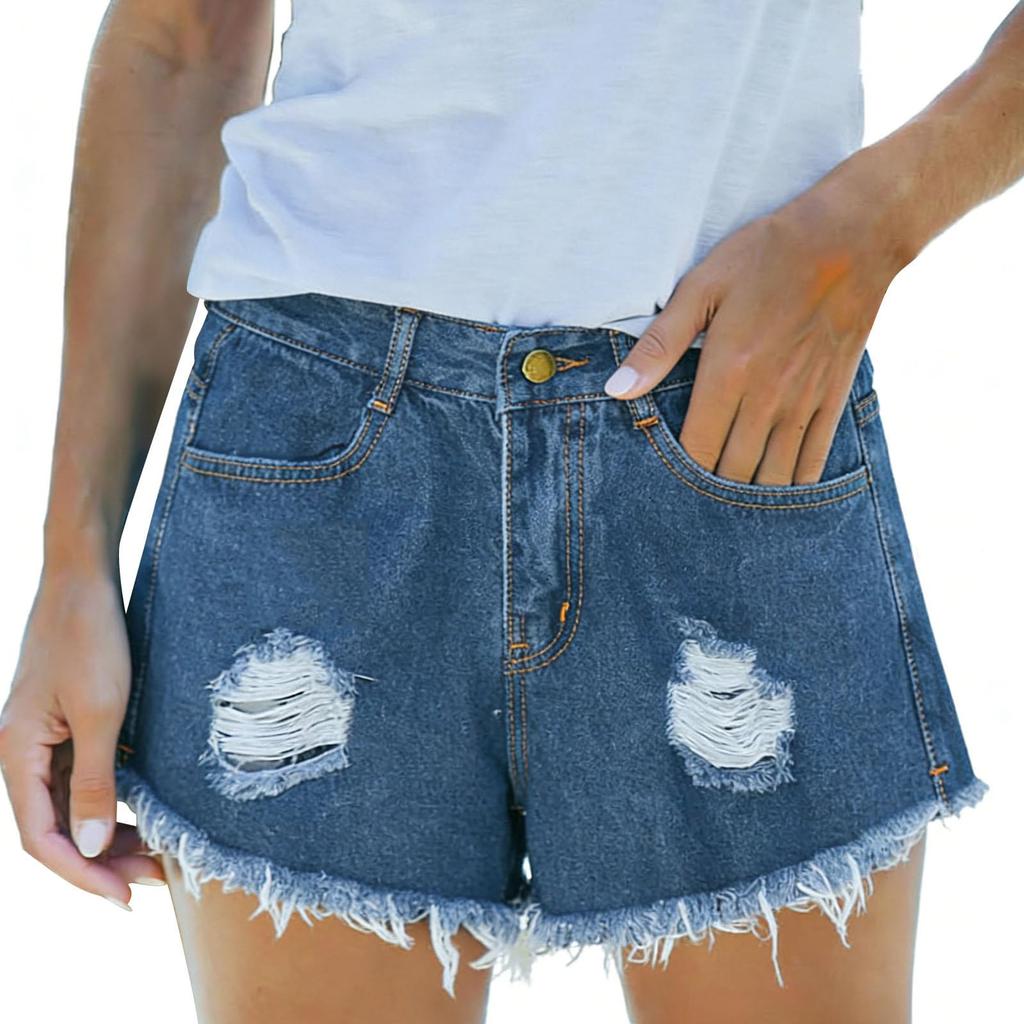 Ladies' Casual Versatile Fashionable Denim Shorts