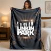 Linkin Park Druck Flanelldecke Gemütliche Leichte Plüschdecke für Bett Sofa Haushalt