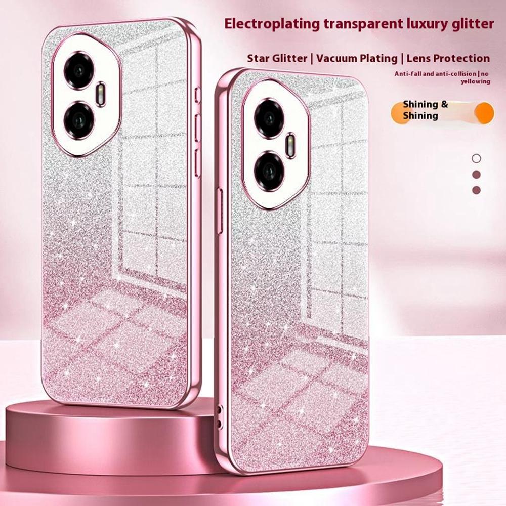 For Honor 300 Case Electroplating Gradient Glitter TPU Phone Cover