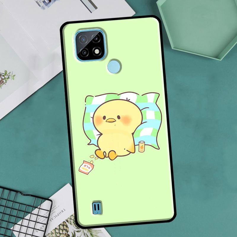 Kwaii Yellow Duck For Realme GT Neo 2 3 Master 8i 9i 8 9 Pro Plus C35 Case For OnePlus 9 10 Pro 9R 10R Nord2