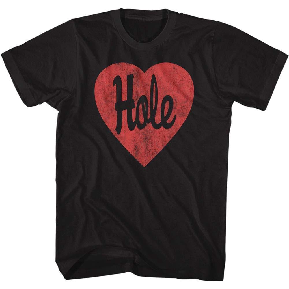 Men s Hole Hole Heart T-shirt Medium Black 2XL