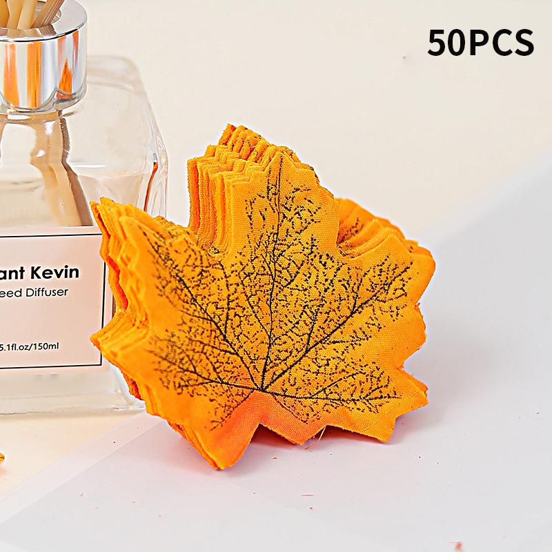 Artificial Maple Leaves Silk Fake Autum Leaves Party Thanksgiving Halloween Festival Autumn Home Decor Wedding Photography Props