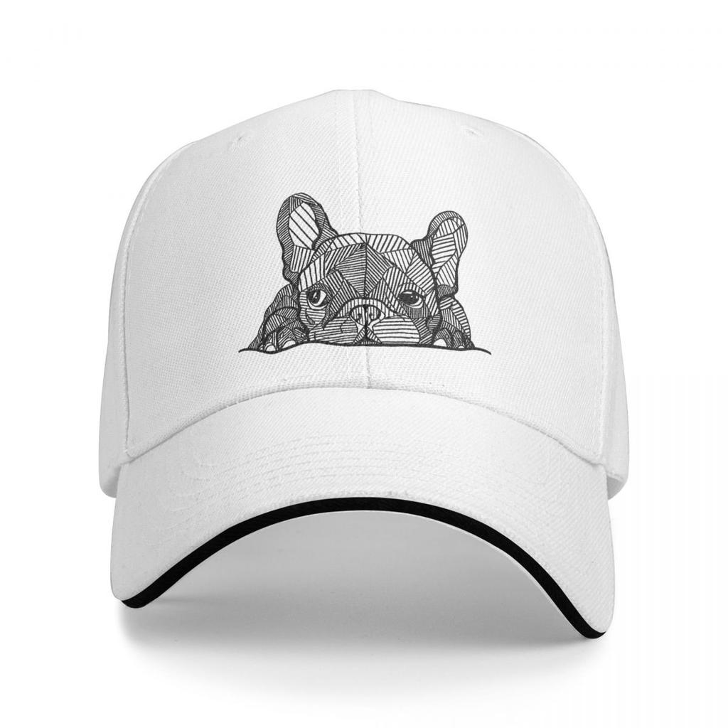Puppy French Bulldog Frenchie Dog Washed Unisex's Baseball Cap Cycling Trucker Snapback Caps Dad Hat Golf Hats