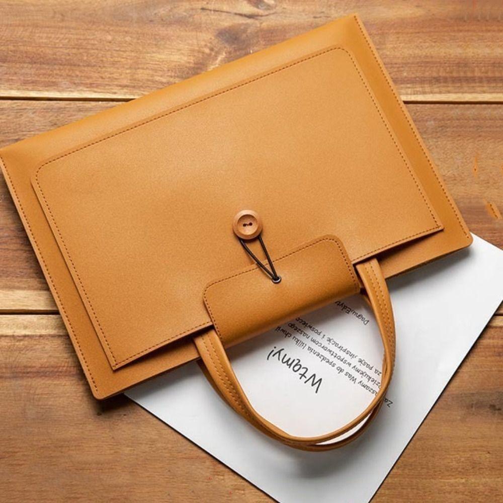 Large Capacity Handheld Bag Rectangle Carrying Case Messenger Briefcase Women's Bag