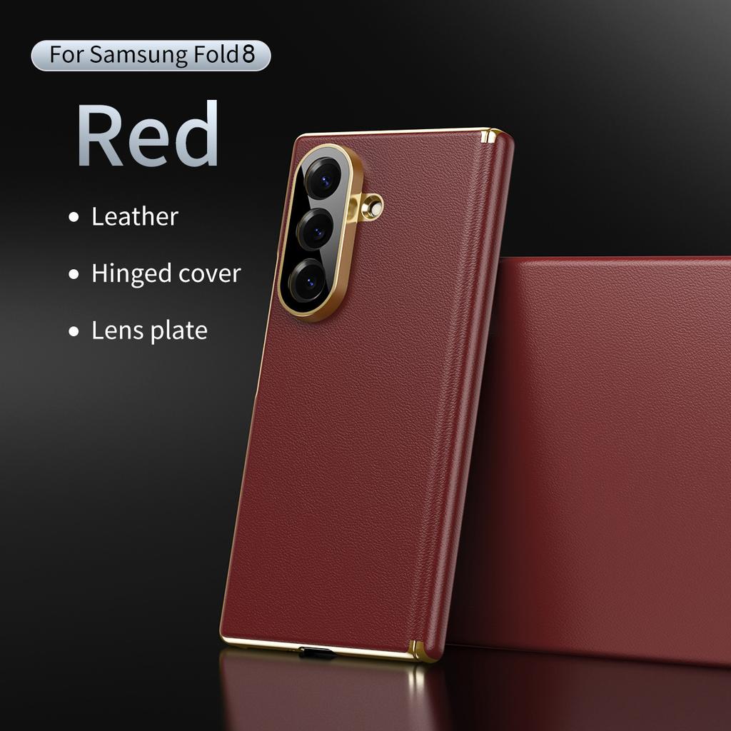 Premium Leather Phone Case For Samsung Galaxy Z Fold 8 7 6 5 Shockproof Matte Protective Cover For Samsung Z Fold8 ZFold7 ZFold6