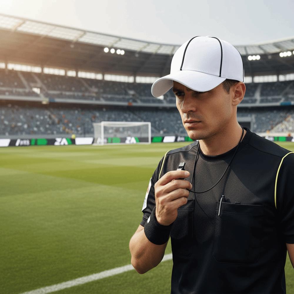 Adjustable Professional Referee Baseball Cap Casquette Sunshade Sports Hat with Contrast Trim Versatile Polyester