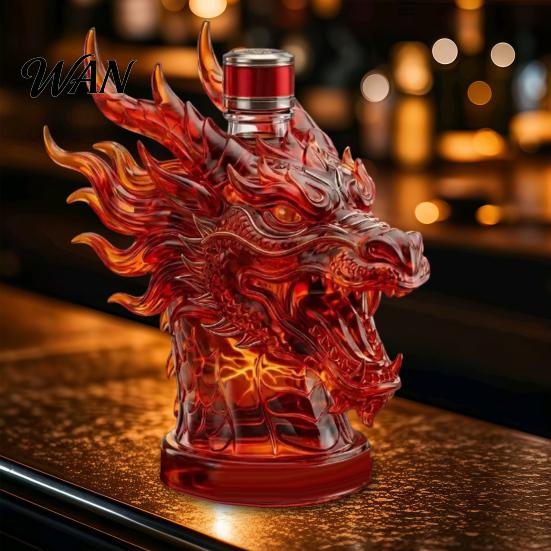 Bar Cabinet Decoration 3D Animal Whiskey Decanter, 350ml Decorative Bottle, Glass Bird Liquor Display Bottle Artistic Decanter for Wine Spirits