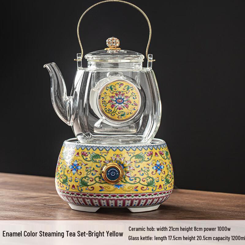 Chaxun Enamel Glass Tea Kettle for Electric Stoves