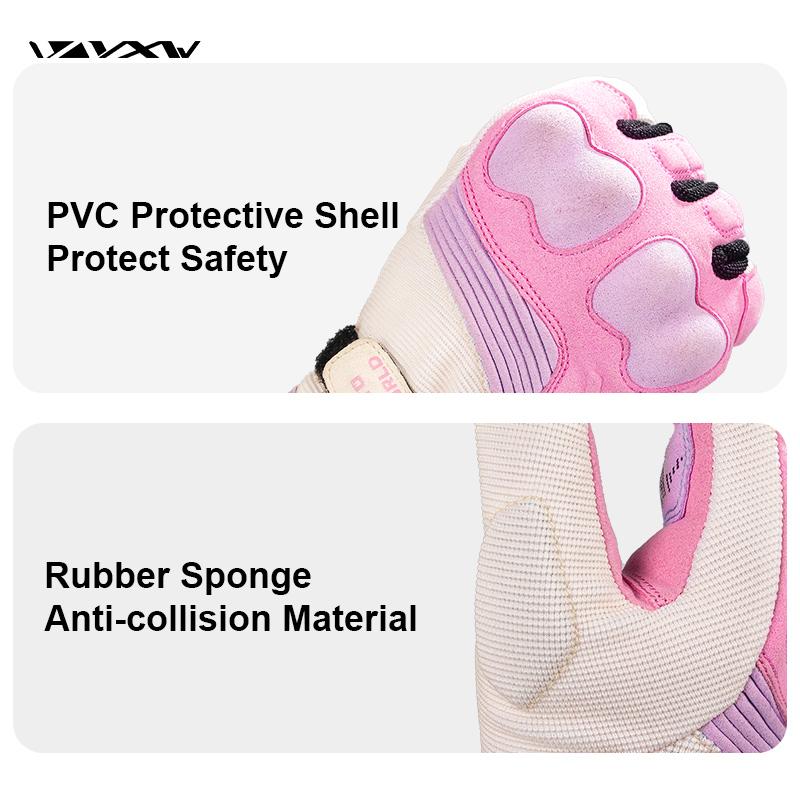 VXW Motorradhandschuhe Schützende PVC-Schale Wasserdicht Touchscreen Rutschfest Vollfinger Moto Racing Motocross Guantes für Frauen