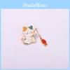 Cat Cartoon Fishing Style Metal Badge Accessory Sweater Jacket Decoration Brooch
