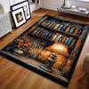 New Arrive! Bookshelf Oil Painting Style Print Carpet for Bedroom Living Room Bedside Sofa Floor Mat Modern Home Decor Area Rugs
