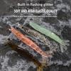 20Pcs Mini Soft Worm Shrimp Fishing Lure 0.4G/40Mm Artificial Baits Bass Silicone Fishing Tackle