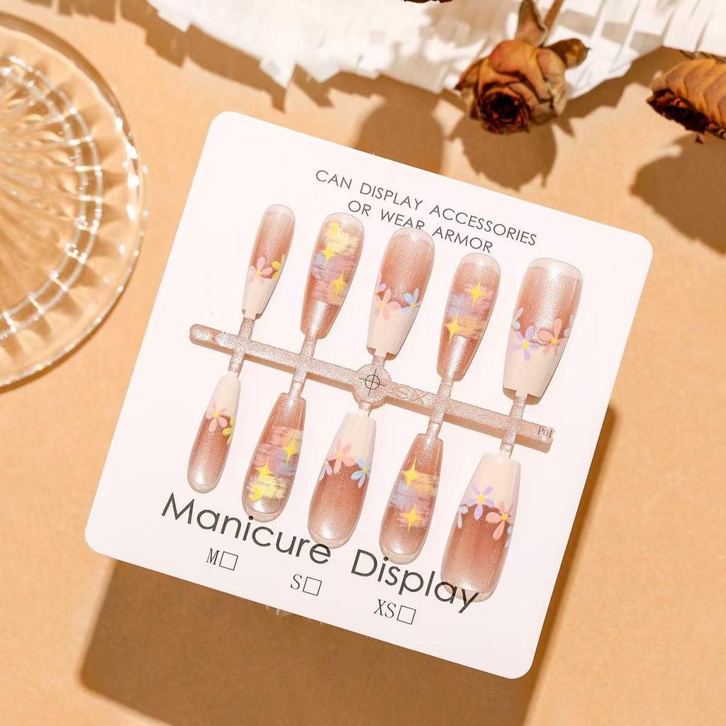 Pink Heart Bow French Cat Nails: Cute, Skin-Brightening Press-Ons for Students