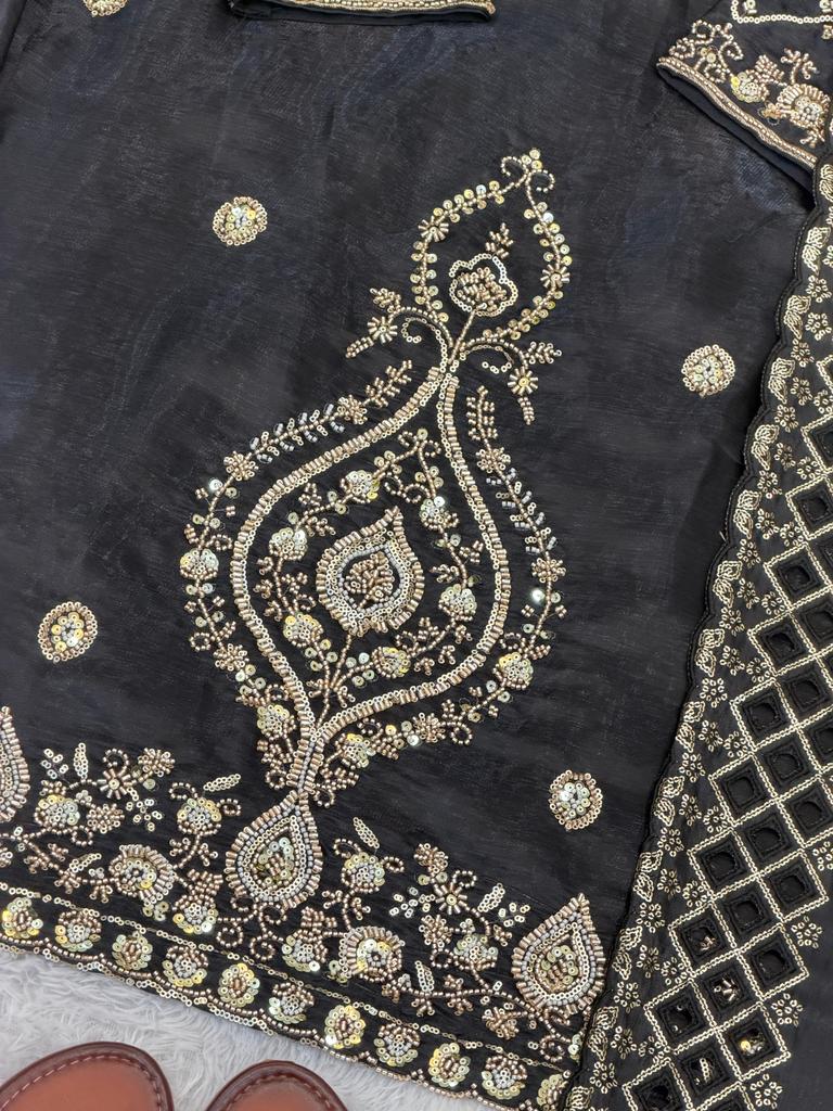 Indian Bollywood Salwar Kameez Palazzo Dupatta Set Women Designer Ethnic Fancy Silk Salwar Suit