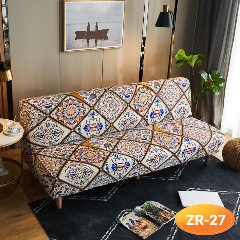 Sofa-Bettbezug ohne Armlehne, klappbarer Sofabezug, elastische Sofabezüge für Wohnzimmer, Couchbezüge für Sofas