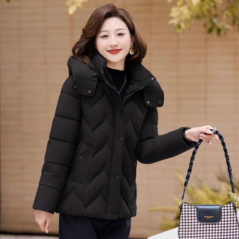 Last order mother cotton clothes short hooded thickened filled middle-aged and elderly women's winter warm jacket
