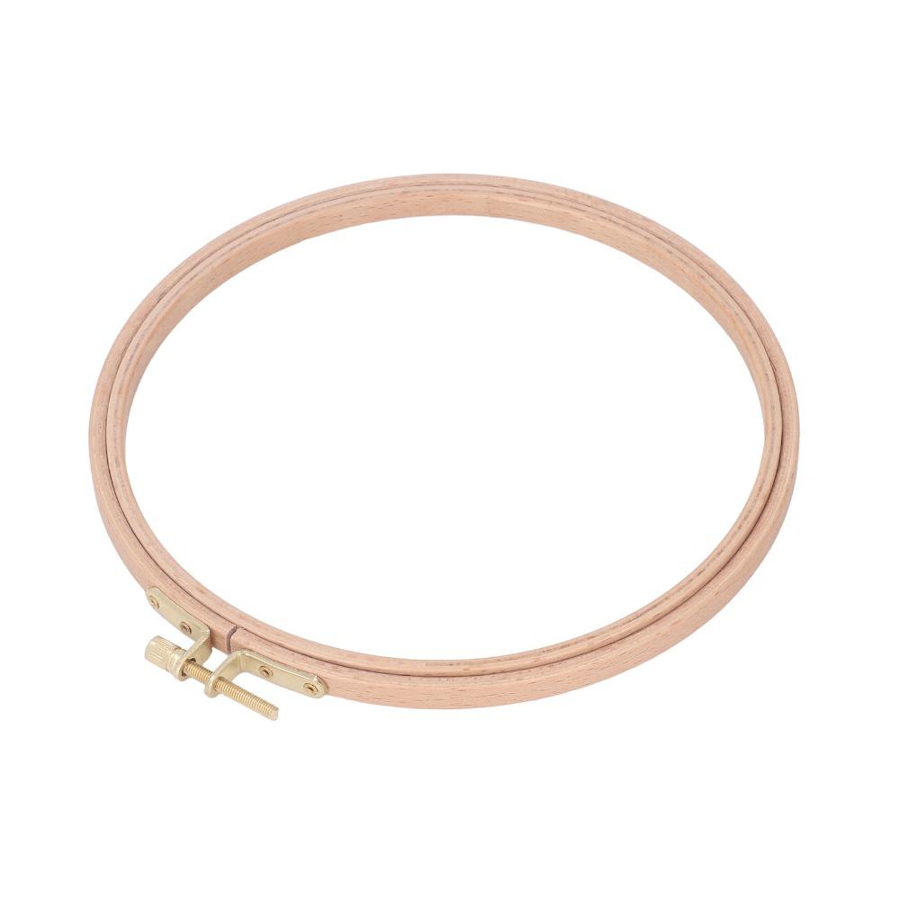 Gold Plated Brass Screw Cross Stitch Hoop Beech Wood Embroidery Hoop Ring For Punch Needle Craft