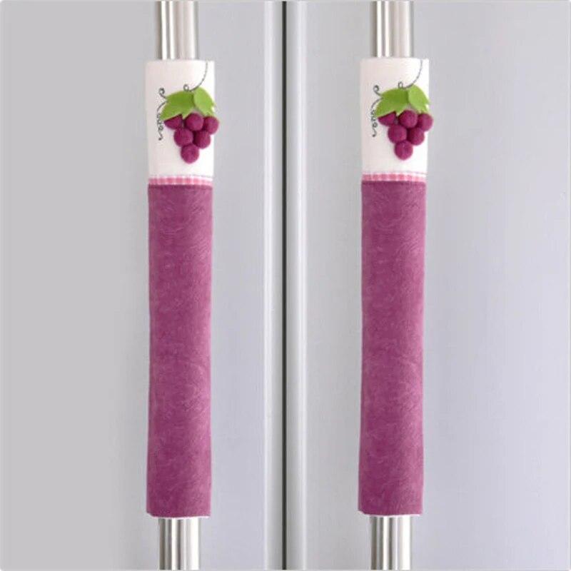 Soft Cloth Refrigerator Door Handle Anti-static Keep Handle Clean Kitchen Appliance Protector Handle Cover