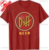 Duff Pivo Unisex Tričko Dárek pro fanouška Moe's Bar Pití Homer Simpson Duffman Oblečení Vtipné TV Show Tričko Vintage Kreslené Zboží bavlna