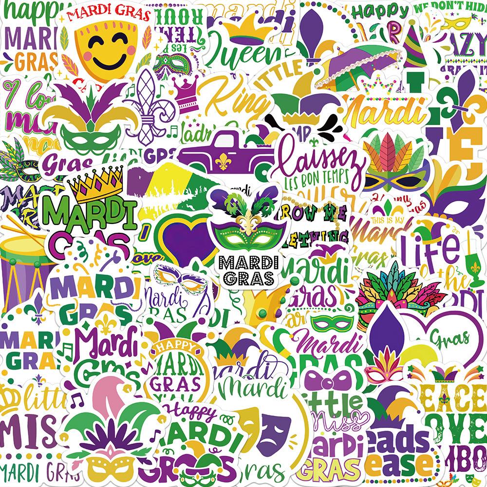 50 Cartoon Carnival Shopping Graffiti Stickers Decorative Suitcase Pen Guitar Notebook Waterproof Explosive