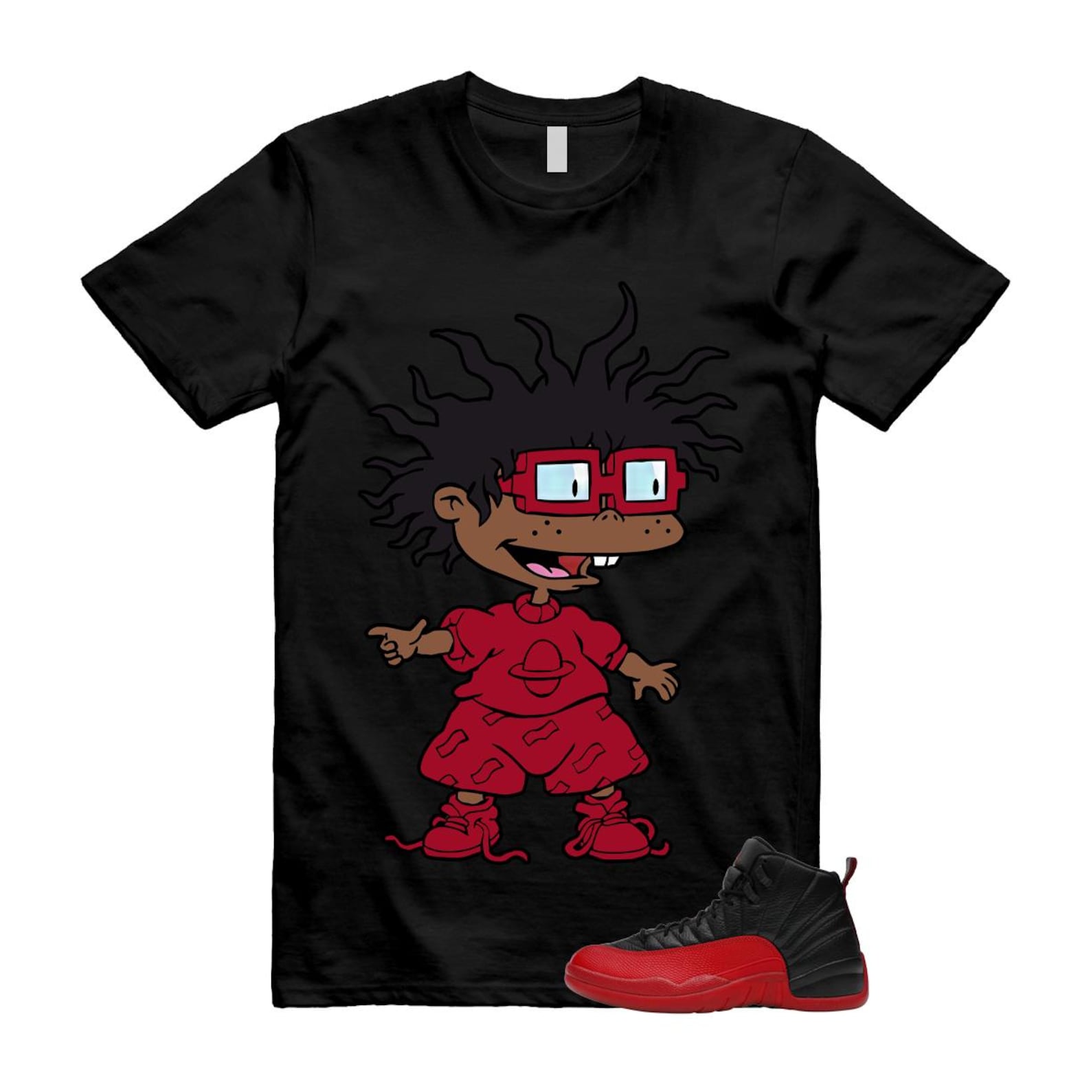 12 Flu Game Varsity Red Black 2025 T Shirt Match CHUCKIE S
