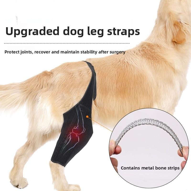 Upgraded Dog Hind Leg Knee Brace Built‑in Metal Support Joint Protection Wrap for Injury Post‑surgery Recovery Walking Assist Pet Supplies