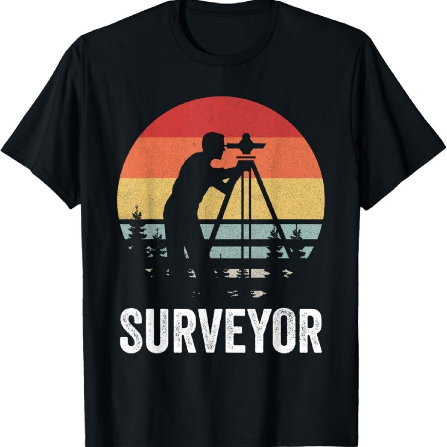 

Retro Surveyor Shirt Land Surveying Analyst Gifts Vintage T-Shirt XXXXXL чёрный
