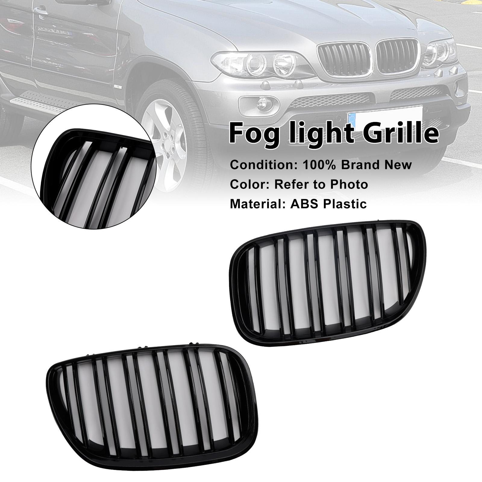 Gloss Black Front Kidney Grille Grill Fit BMW X-Series X5 E53 2004-2006