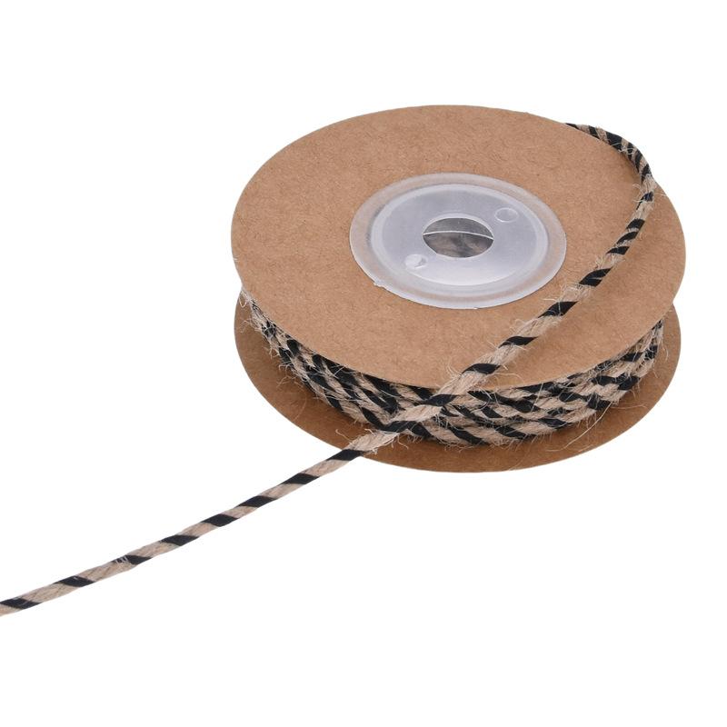 Spiral color matching hemp rope, Christmas decorative rope gift cable tie, retro hemp belt narrow line rope