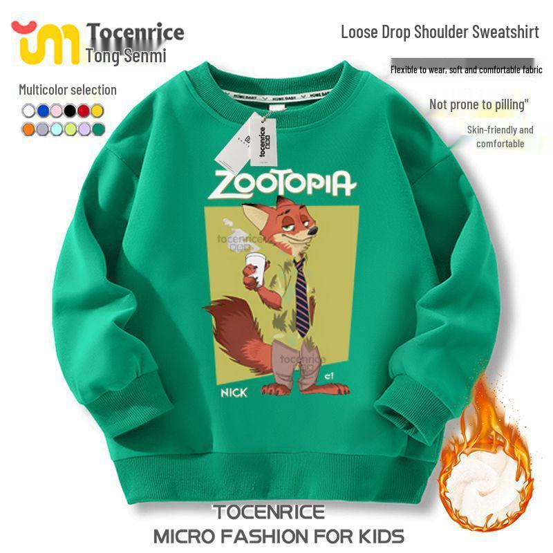Zootopia 2 Fleece-Kapuzenpullover – Charakterkollektion für lässige Kinderkleidung