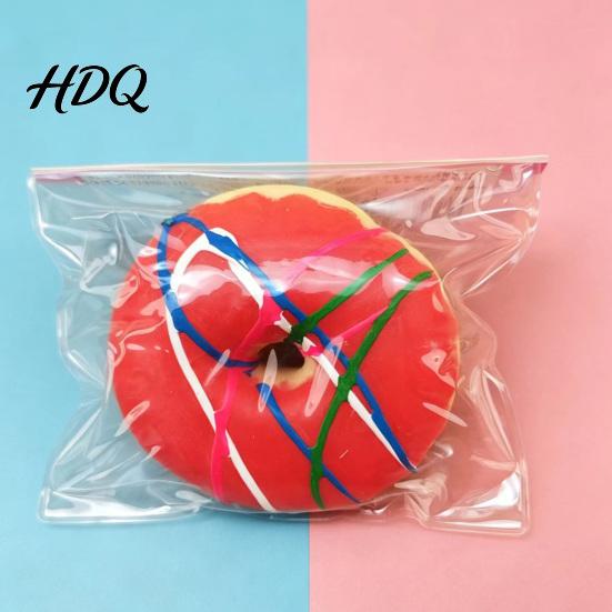 Portable Stress Reliever Simulated Donut Squeeze Toy Soft Stretchy Doughnut Decompression Relief Simulation Food Sensory Fidget Anxiety