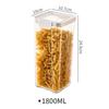 Clear Plastic Food Storage Containers Airtight Kitchen Canisters for Pasta Coffee Tea Stay Fresh with Locking Lids