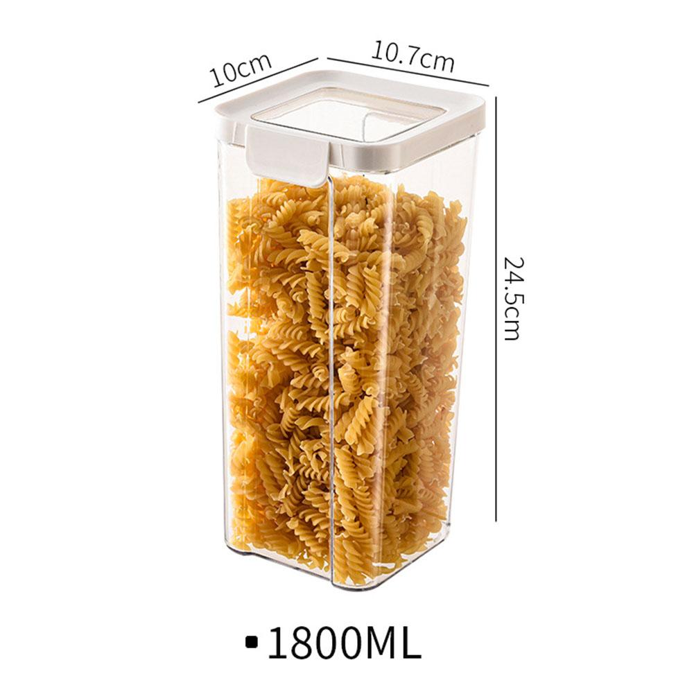 Clear Plastic Food Storage Containers Airtight Kitchen Canisters for Pasta Coffee Tea Stay Fresh with Locking Lids