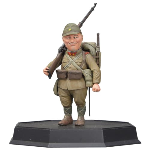 

Fine Molds 1/12 World Fighter Collection Imperial Japanese Army Infantry Private First Class Oshimizu & Type 38 Rifle Plastic Model Kit, Unpainted, As