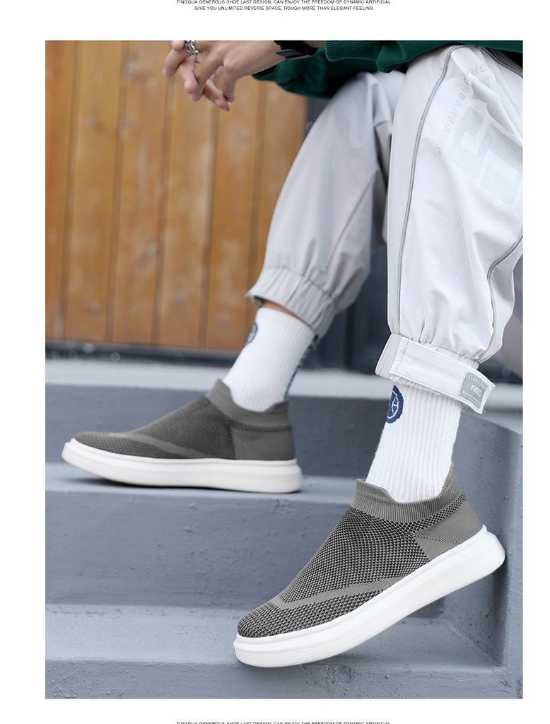 Fashion Ultralight Casual Mesh Sneakers Breathable Anti-slip Running Shoes Fashion Classic Solid Colour Men's Shoes Plus Size 46