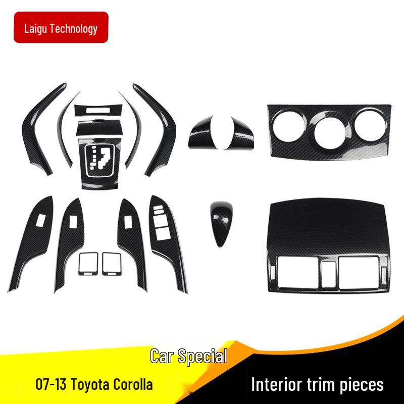 Peach Wood Carbon Fiber Interior Trim for 07-13 Corolla Modification