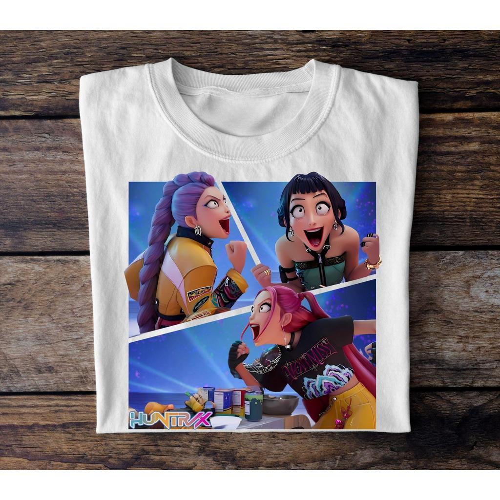 Kpop Demon Hunter Saja Boys T-shirt Harajuku O-neck Casual Anime T-Shirt Tops Unisex