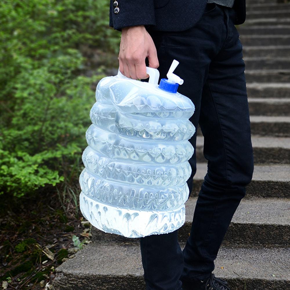 Collapsible Water Bucket Camping Foldable Water Carrier Outdoor Portable Water Storage Bag Hiking Collapsible Water Container