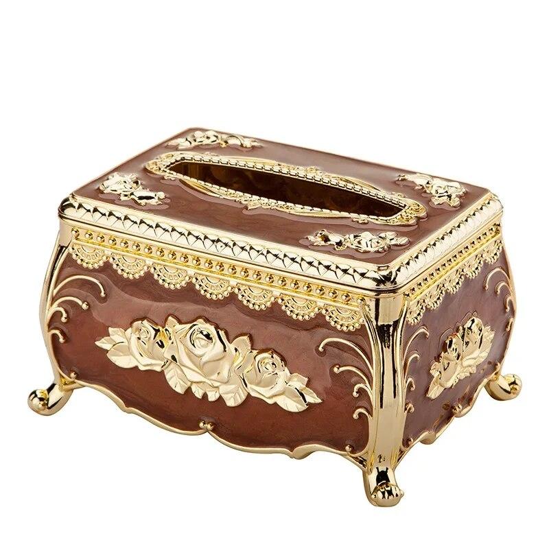 Luxury European Rose Tissue Box Set,tissue Storage Rack Bracket,suitable for Bedrooms,offices,bathrooms,homes,travel,restaurants