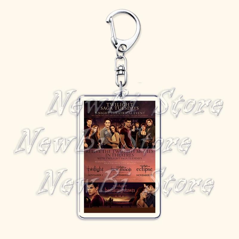 Movie Twilight Vampire Keychain for Accessories Bag Pendant Bella Swan Edward Cullen Eclipse Key Chain Keyring Jewelry Fans Gift