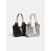 Premium niche design silver tote bag women's 2025 new large-capacity commuter shoulder portable underarm bag