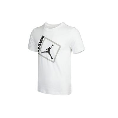 Casual Sports Breathable Letter Print Crew Neck T-Shirt Men Tops White DA9901-100