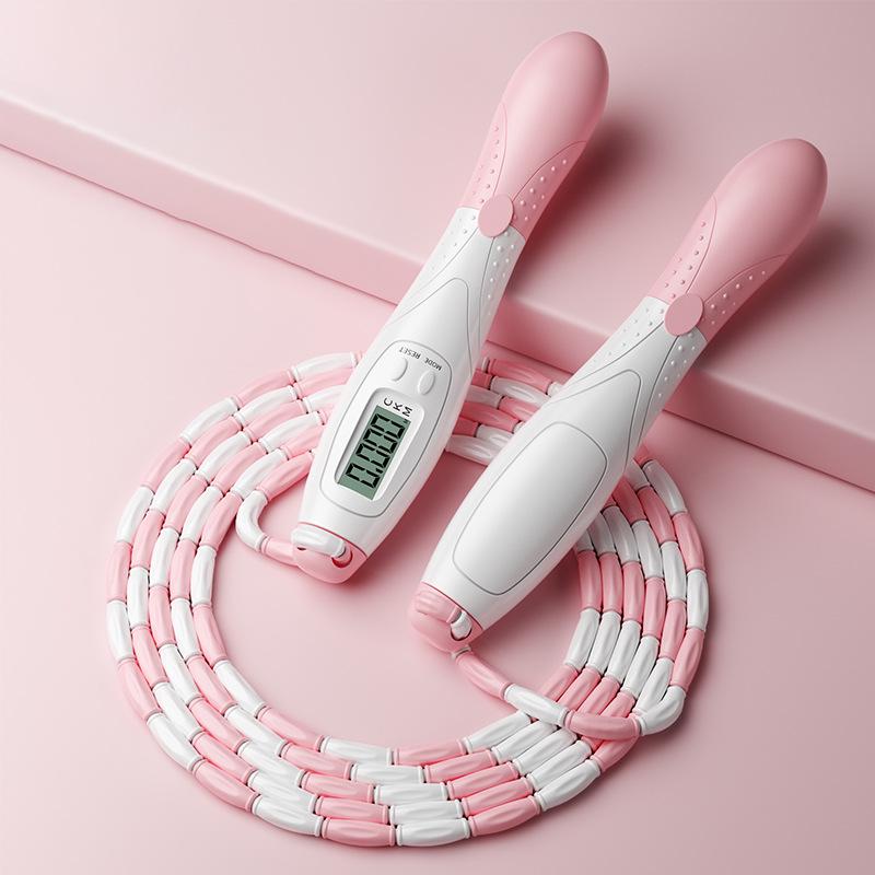 

Adjustable Soft Bead Jump Rope for Children - Beginner and Student Exercise Rope білий/рожевий